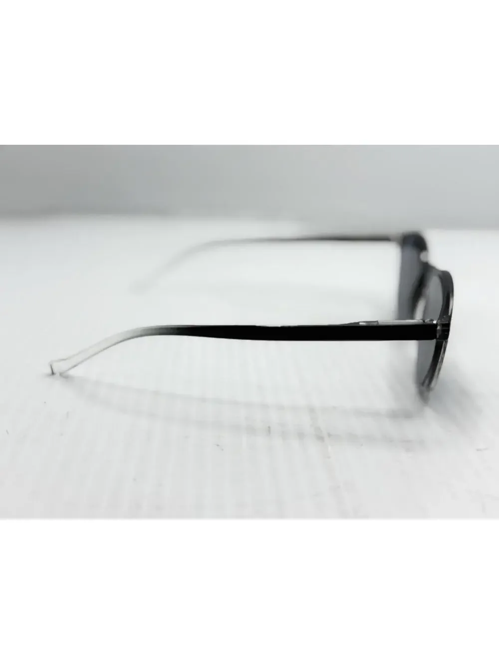 Round Sunglasses Black Clear Frame P3 Style Retro Frame Only